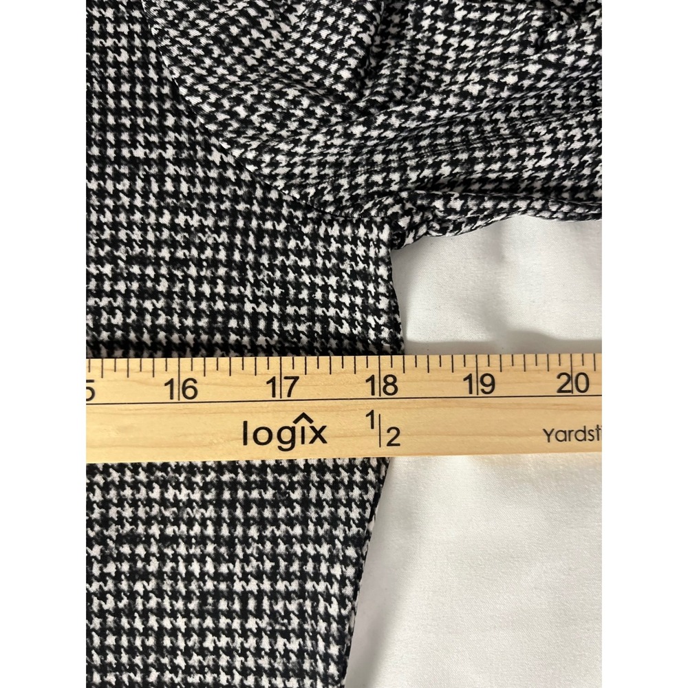 MICHAEL Michael Kors Officecore Houndstooth Pleated Dress Long Sleeve Black M - Picture 7 of 10